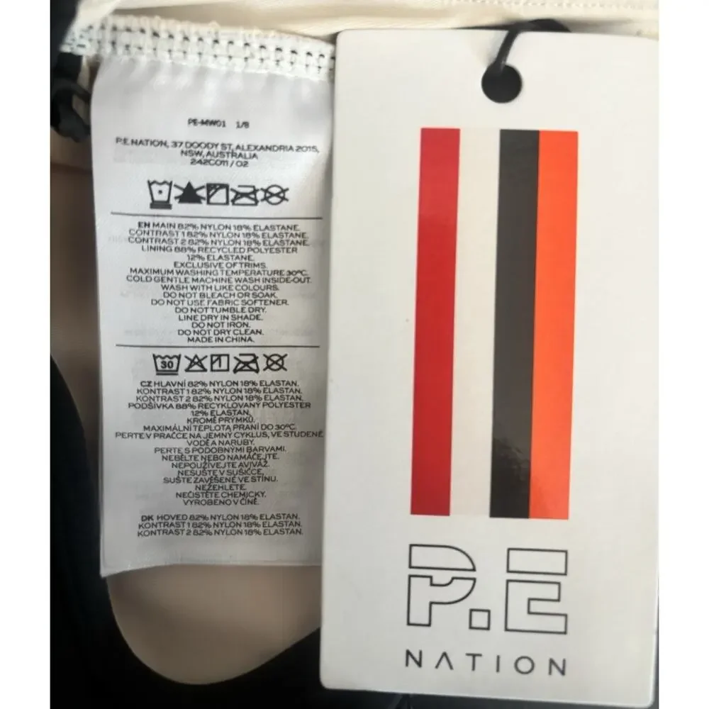 P.E Nation REACTION TIME SPORTS BRA PEARLED IVORY Women’s Size Xsmall NWT - Picture 11 of 13